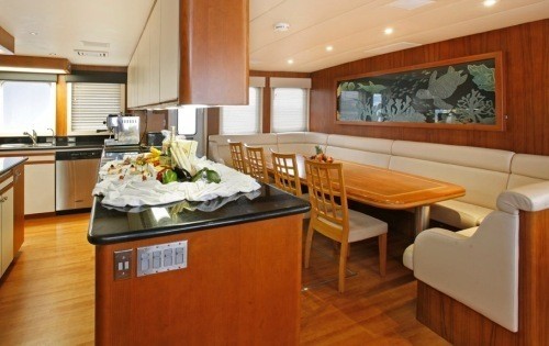 Eating/dining Furniture With Ship's Galley On Board Yacht DAYDREAM