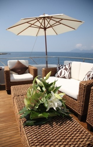 Upper Deck Sitting Zone On Yacht DAYDREAM