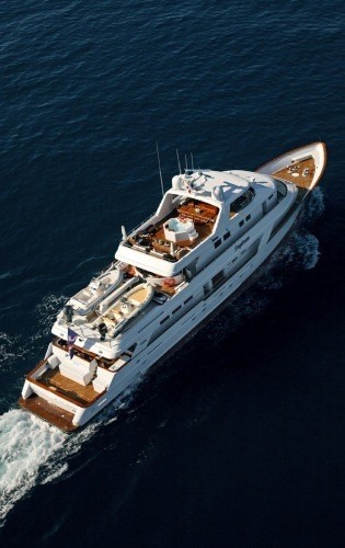From Above Aspect Aboard Yacht DAYDREAM