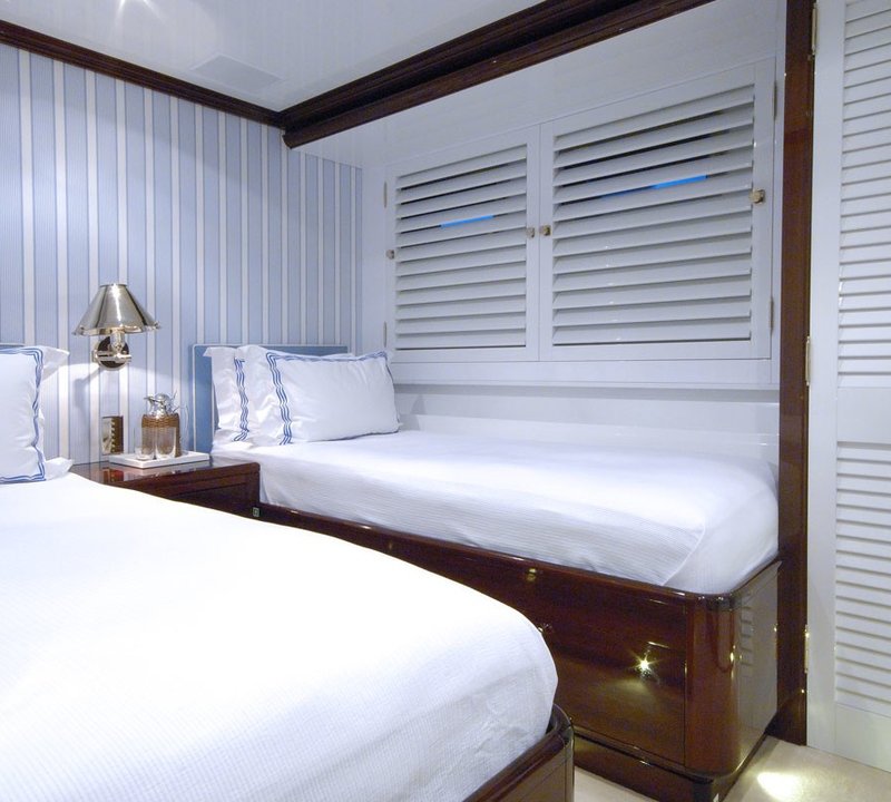 Twin Bed Cabin Aboard Yacht OXYGEN
