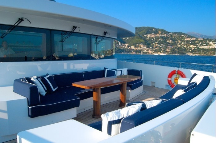 Fore Sitting On Board Yacht OXYGEN