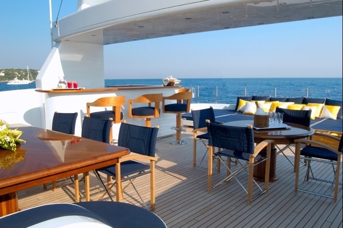 Sitting On Board Yacht OXYGEN
