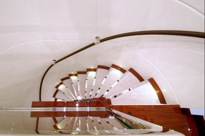 Stairway Aboard Yacht OXYGEN