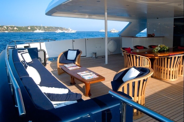 Upon Deck Sitting Aboard Yacht OXYGEN