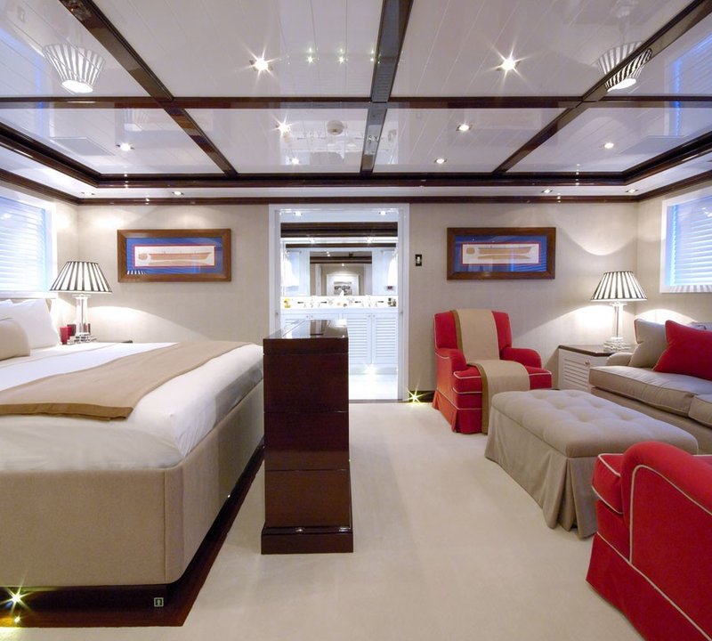 Main Master Cabin On Board Yacht OXYGEN