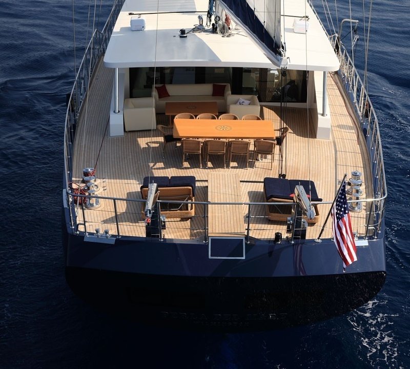 Aft: Yacht PERLA DEL MARE's From Above Aspect Image