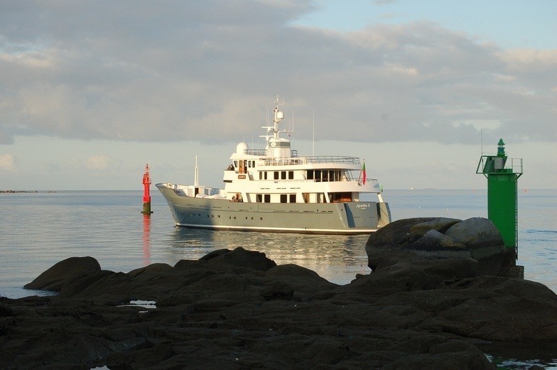 Aspect Taken From Shoreline Aboard Yacht AXANTHA II