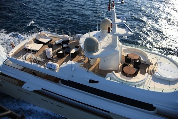 From Above Aspect On Board Yacht SOFICO