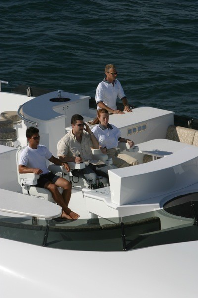 Fly-bridge Aboard Yacht WORLD IS NOT ENOUGH