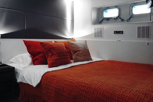 Red Guest's Cabin On Board Yacht BERZINC