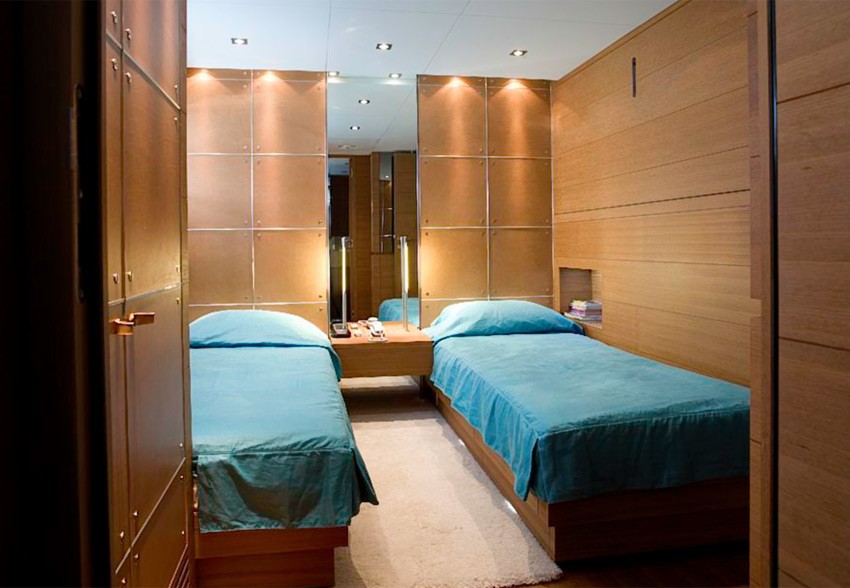 Blue Twin Bed Cabin On Board Yacht SEAKID