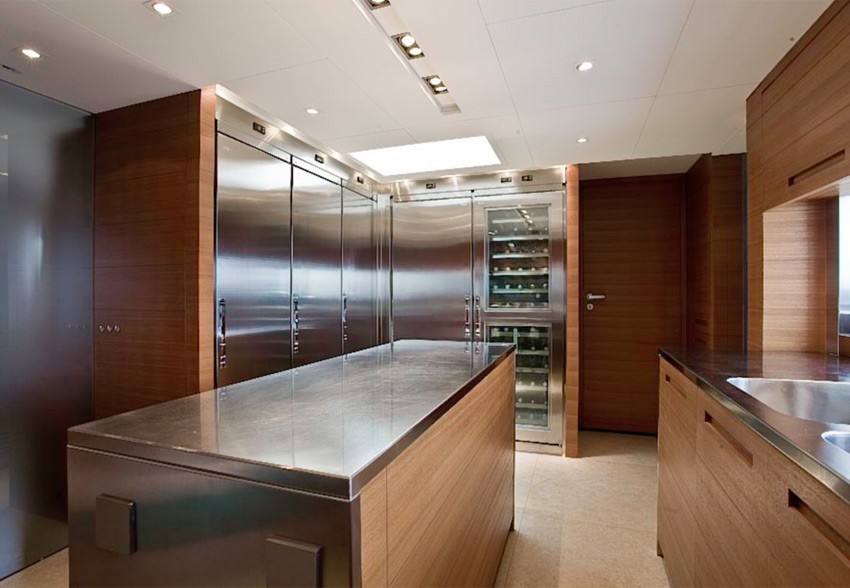 Ship's Galley On Board Yacht SEAKID