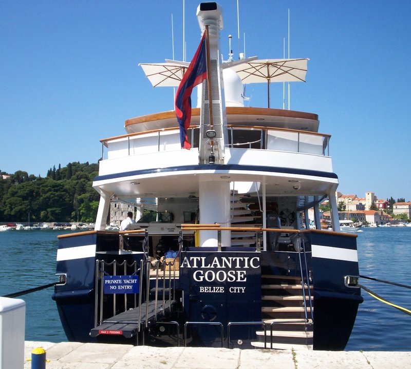 Aft Aboard Yacht ATLANTIC GOOSE