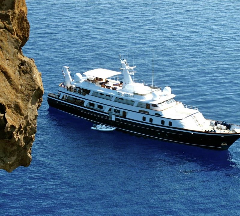 Ship's Tender Alongside On Yacht ATLANTIC GOOSE