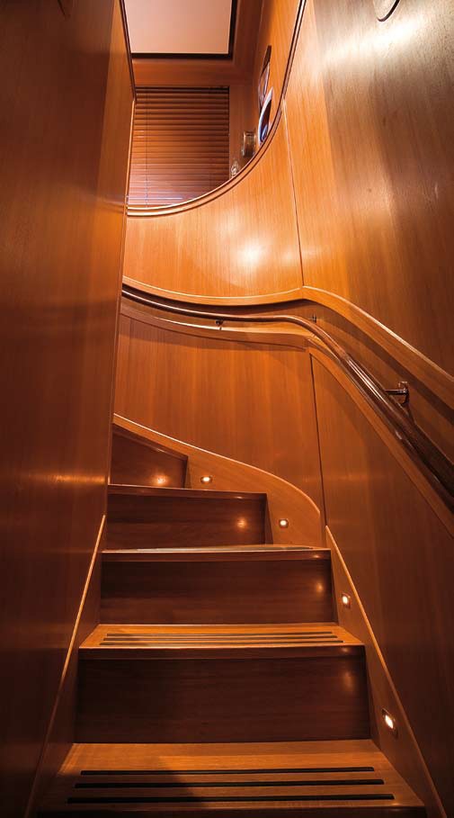Stairway Aboard Yacht HERITAGE