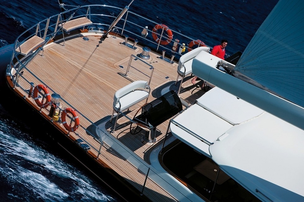 Above: Yacht HERITAGE's Deck Image