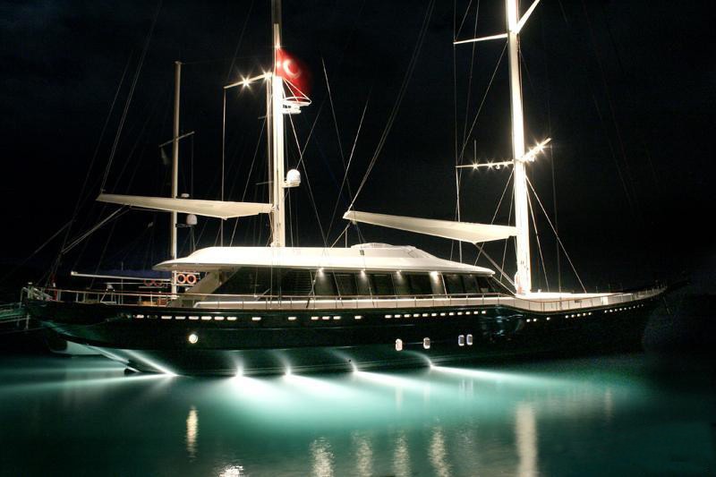 Below The Surface Lighting On Yacht INFINITY