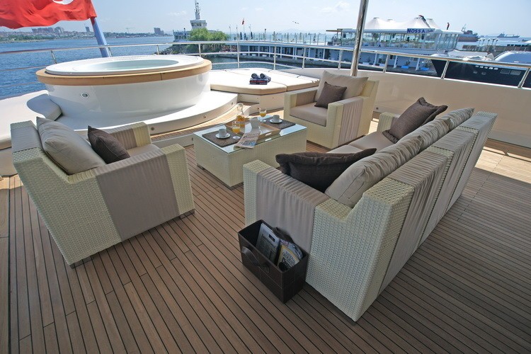 Jacuzzi Pool Sitting Aboard Yacht TATIANA