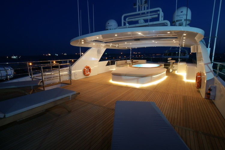 Evening: Yacht TATIANA's Sun Deck Image
