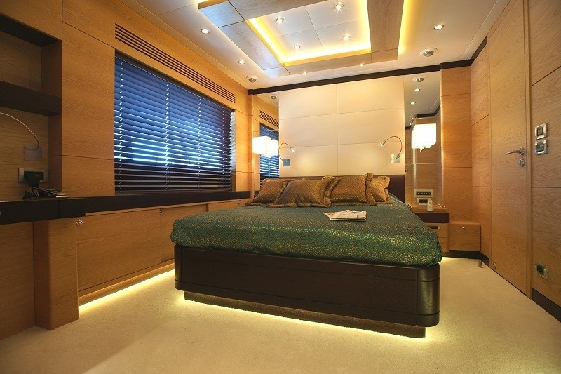 Green Guest's Cabin Aboard Yacht TATIANA