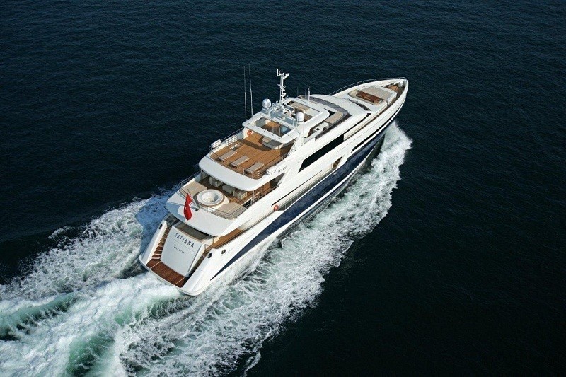 From Above Aspect On Yacht TATIANA