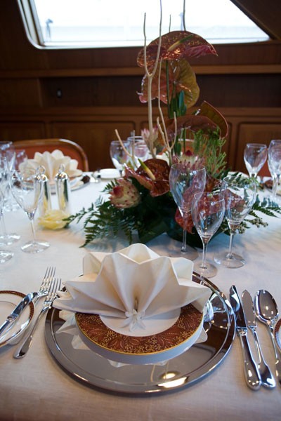 Eating/dining Close Up On Board Yacht ANTARA