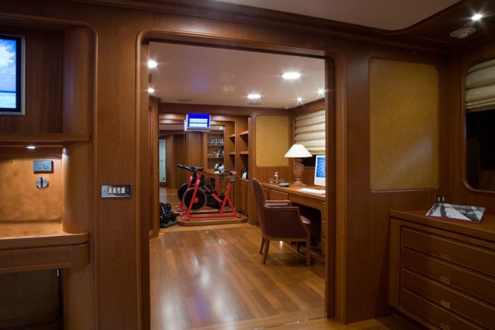 Main Master Study With Gymnasium Aboard Yacht ANTARA