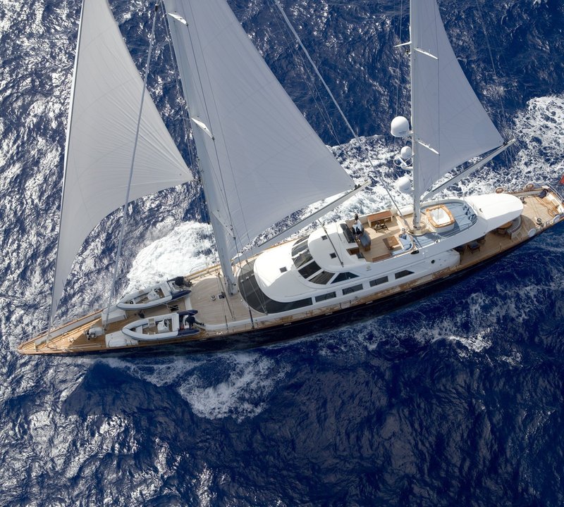 From Above Aspect Aboard Yacht ANTARA