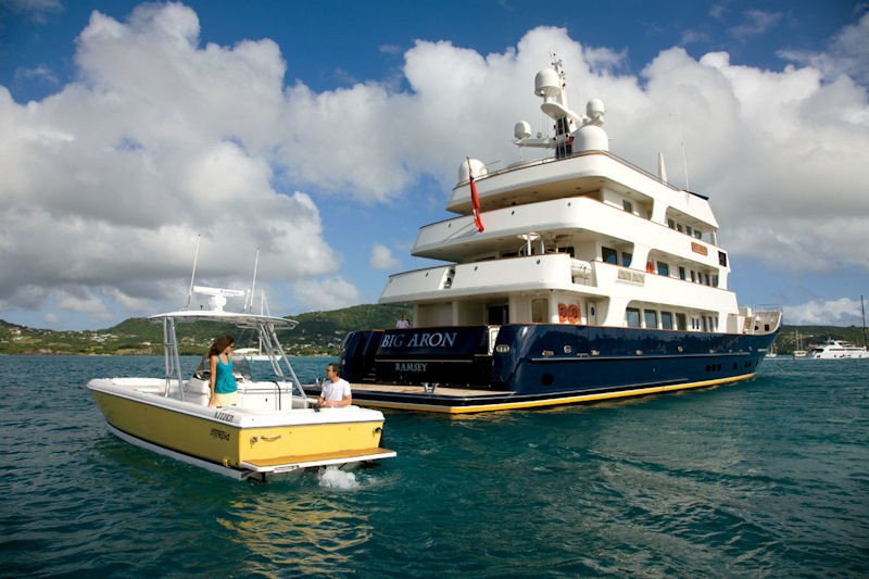 Aft Aspect Including Ship's Tender On Yacht BIG ARON