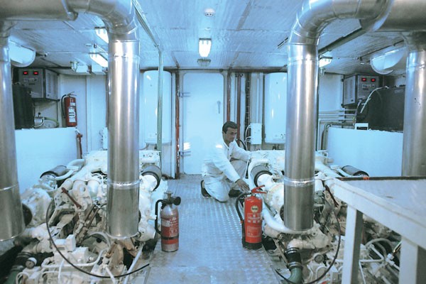 Engine Area Aboard Yacht GOLDEN HEAD
