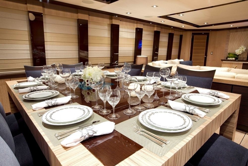 Circular Eating/dining Furniture On Yacht HOKULANI