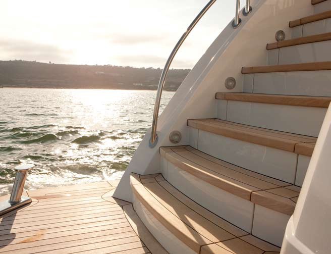 Swimming Deck Staircase On Yacht KATYA