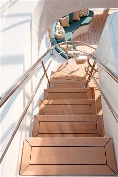 Deck Stairway On Yacht KATYA