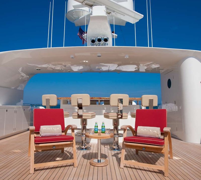 Sun Deck Drinks Bar Aboard Yacht KATYA