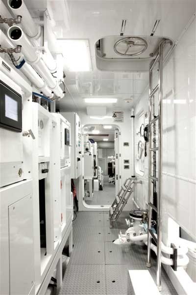 Engine Area On Board Yacht KATYA