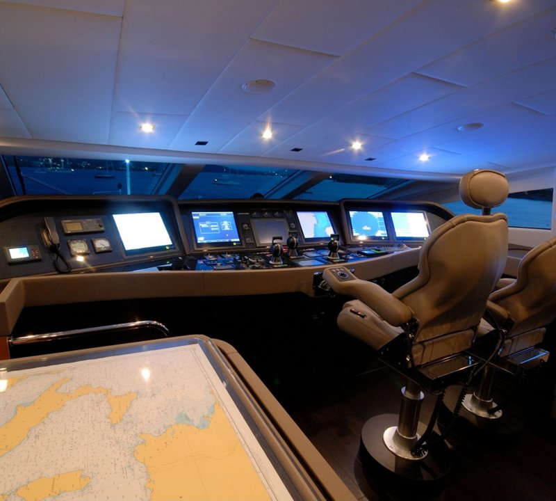 Bridgedeck Aboard Yacht PURE ONE