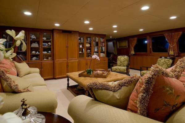 Couch: Yacht SEA FALCON II's Premier Saloon Captured