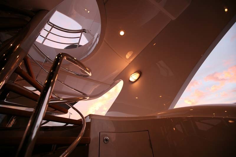 Close Up Of External Aboard Yacht USHER