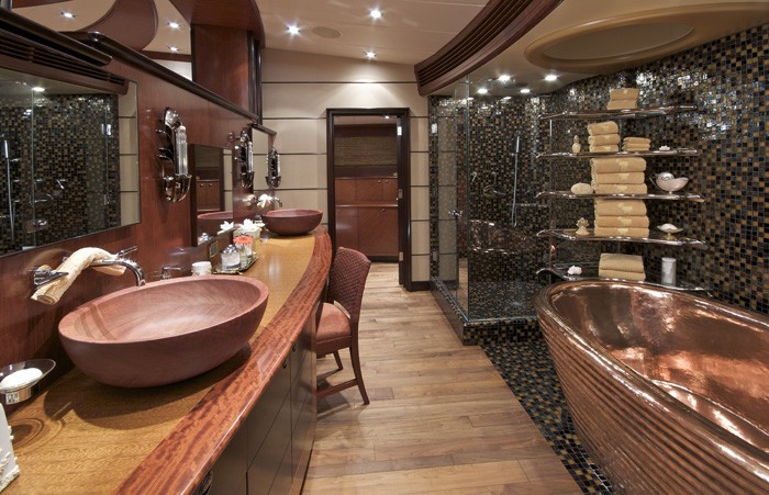 Main Master Bath Aboard Yacht USHER