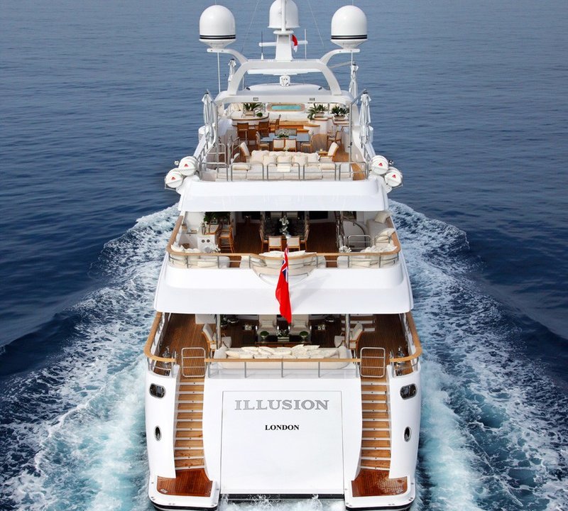Aft Aboard Yacht WILD ORCHID I