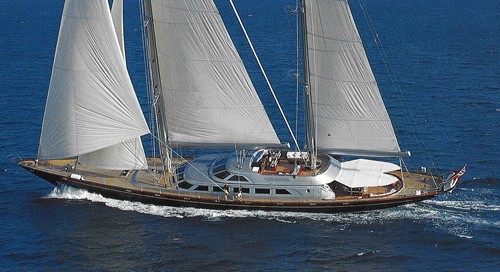 Cruising Under Sail: Yacht ANDROMEDA LA DEA's From Above Aspect Photograph