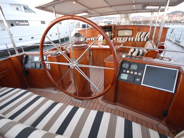 Wheel House On Board Yacht GWEILO