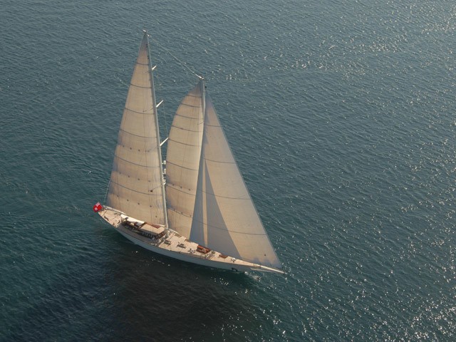 From Above Fore Aspect On Board Yacht GWEILO