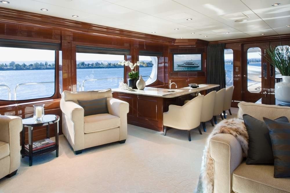 Premier Saloon Drinks Bar Zone Aboard Yacht NO COMMENT