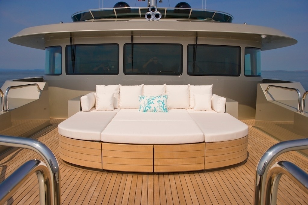 Sunbeds: Yacht ODESSA's Fore Deck Captured