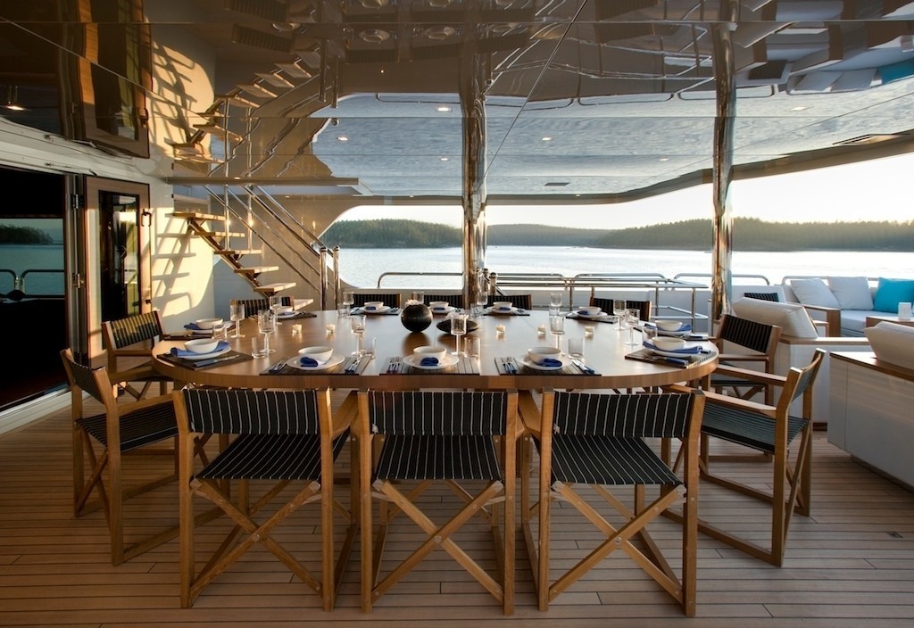External Eating/dining Aboard Yacht ODESSA