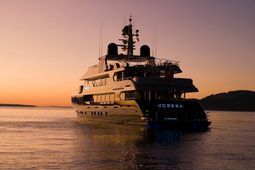 Sunset Dusk On Yacht ODESSA
