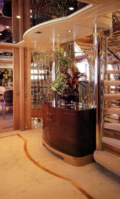 Stairway Aboard Yacht QM OF LONDON