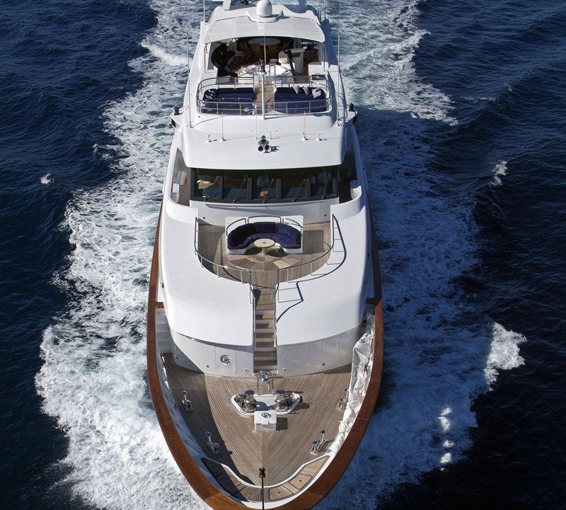 Deck: Yacht QM OF LONDON's From Above Aspect Captured