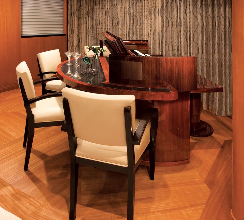 Music Piano With Sitting On Board Yacht REEF CHIEF